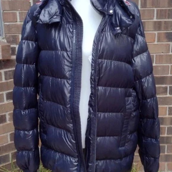 Moncler Cuvelier Giubbotto Navy Down Jacket Men’s 5 XL Slim XXL NWT - Picture 5 of 15